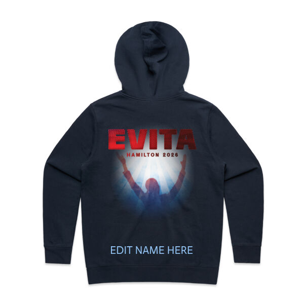 Evita - Women's HOODIE Front & back design with name Thumbnail