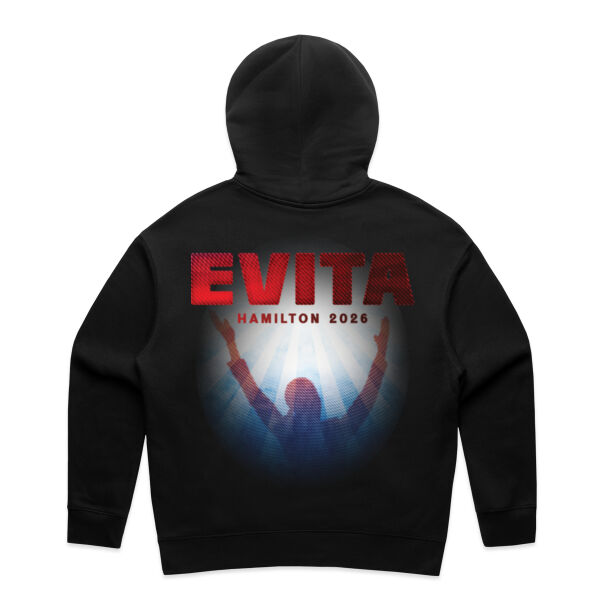 Evita - ZIPPED HOODIE name on front, design on back Thumbnail